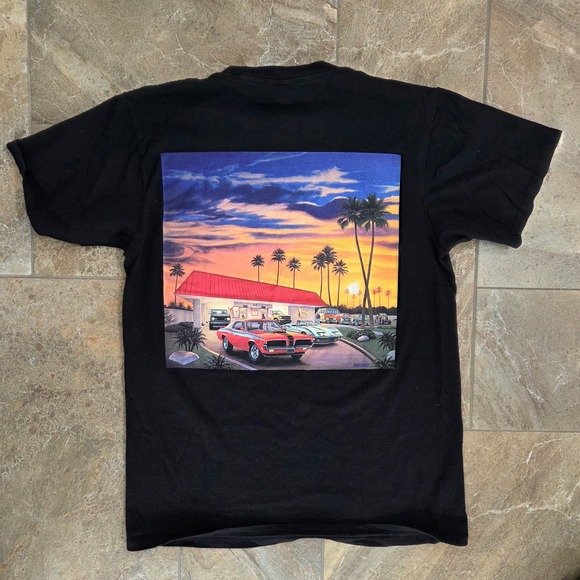 In-N-Out Burger California T-Shirt Mens S Black Danny Heller Sunset Graphic - Picture 2 of 6